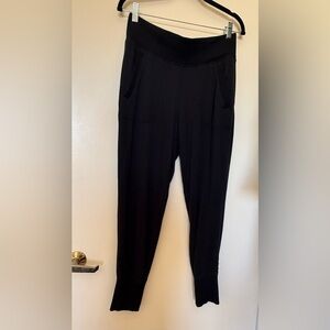 Athleta Black Jogger with Pockets & Side Mesh Stripe Down The Leg in Size Small